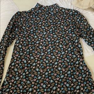 Rebecca Taylor Floral Mock neck - size xs